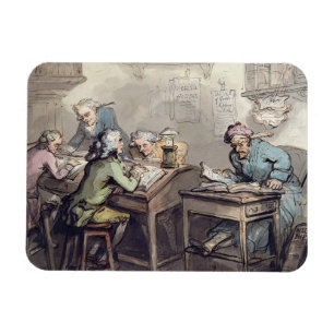 En köpman kontor, 1789 (skriva & bläck och w/c magnet