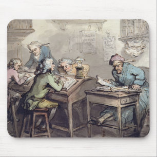 En köpman kontor, 1789 (skriva & bläck och w/c musmatta