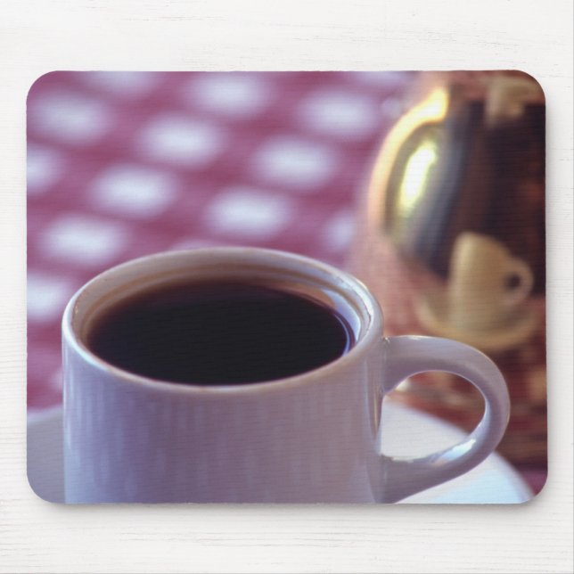 En kopp arabiskt kaffe. Syrien. Mellanöstern Musmatta (Framsidan)