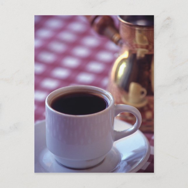 En kopp arabiskt kaffe. Syrien. Mellanöstern Vykort (Framsida)