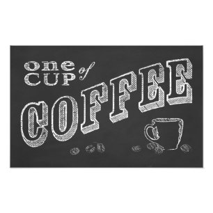 en kopp av kaffe CHALK ART Fototryck