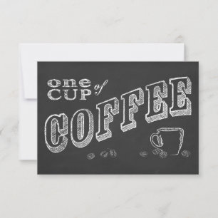 en kopp av kaffe CHALK ART Inbjudningar
