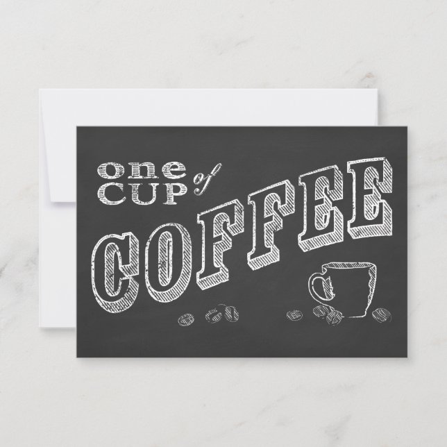 en kopp av kaffe CHALK ART Inbjudningar (Framsida)