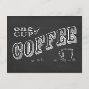 en kopp av kaffe CHALK ART Vykort