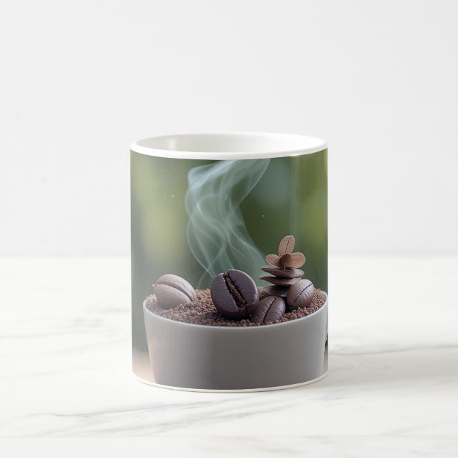 En Kopp av kaffebönor. (Center)