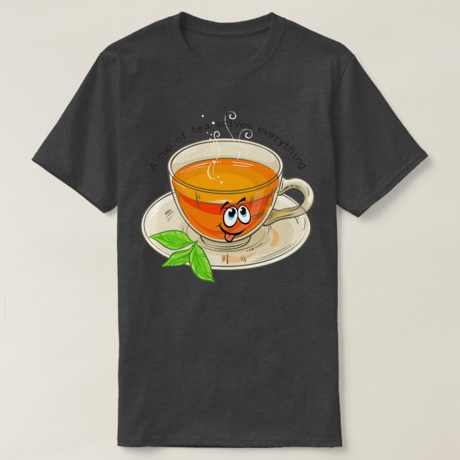 En kopp av te löser allt 5 t shirt (Design framsida)