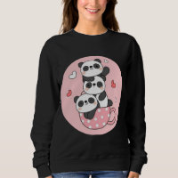 En kopp full av panda kärlek staplad med gullighet