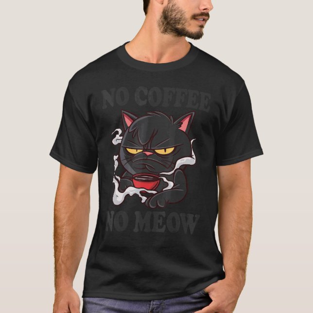 en kopp kaffe om dagen håller den grinig borta kaf t shirt (Framsida)