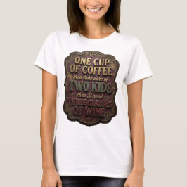 EN KOPP KAFFE SÅ TAR DU HAND OM TVÅ BARN v2 T Shirt