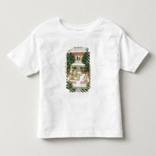 En koppla ihop i en trädgård som lyssnar till t-shirt