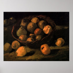 En korg med äpplen av Vincent van Gogh Poster