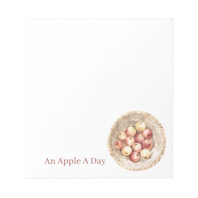 En Korg Med Ett Äpple Per Dag Anteckningsblock (Framsida)