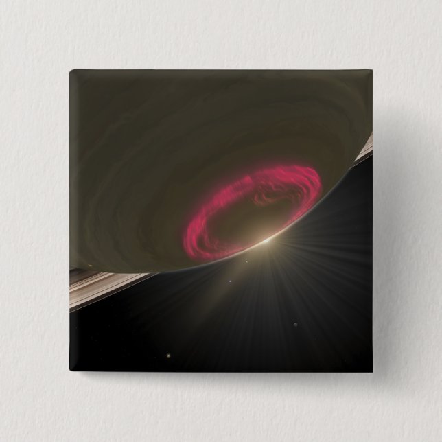 En körsbärsröd aurora knapp (Framsida)