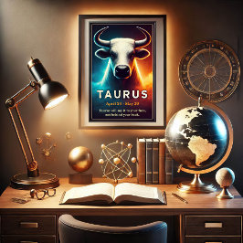 En Kosmisk Oxe Zodiakosaffisch Poster