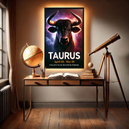 En Kosmisk Oxe Zodiakosaffisch Poster