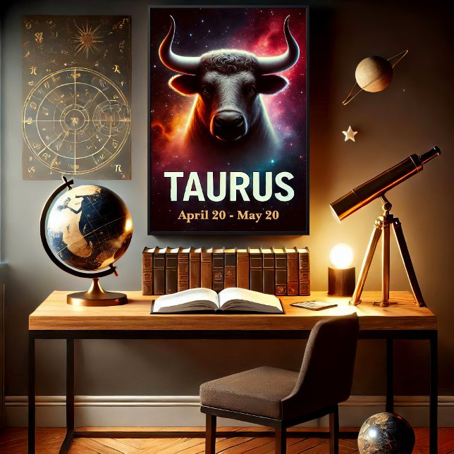 En Kosmisk Oxe Zodiakosaffisch Poster (Skapare uppladdad)