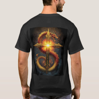 En kraftfull och detaljerad design av en drake som t shirt