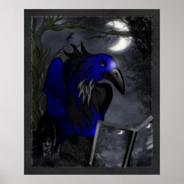 En Kråkas story Gothic Folk Art Poster (Framsidan)