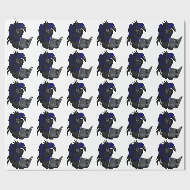 En Kråkas story Gothic Folk Art Presentpapper (Platt)