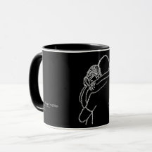 En kram är en hem - Svart Kombi Mugg - Reena Doss