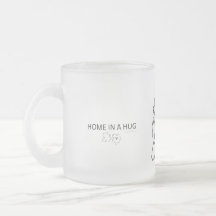 En kram är ett hem - Frostad glas mugg - Reena Dos