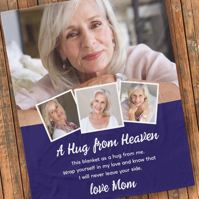 En kram från himmelfoto, minnesstund fleecefilt (Skapare uppladdad)