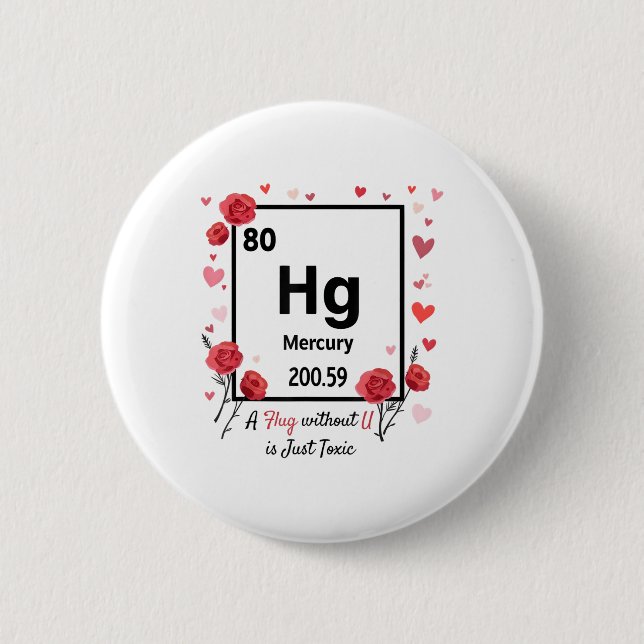 En kram utan U är bara giftig Valentines day Chemi Knapp (Framsida)