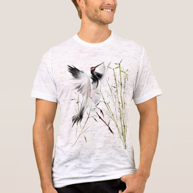 En kran i Bamboo Shirts Tröja (Framsida)