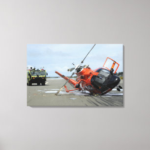 En krasch för helikopter för delfin för canvastryck