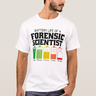 En kriminalteknisk forskares batterilängd t shirt