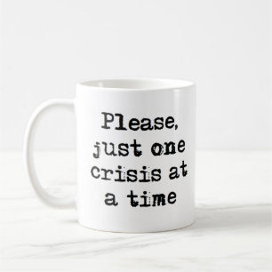 en kris i taget kaffemugg