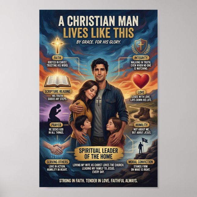 En kristen man lever så här poster (Framsidan)