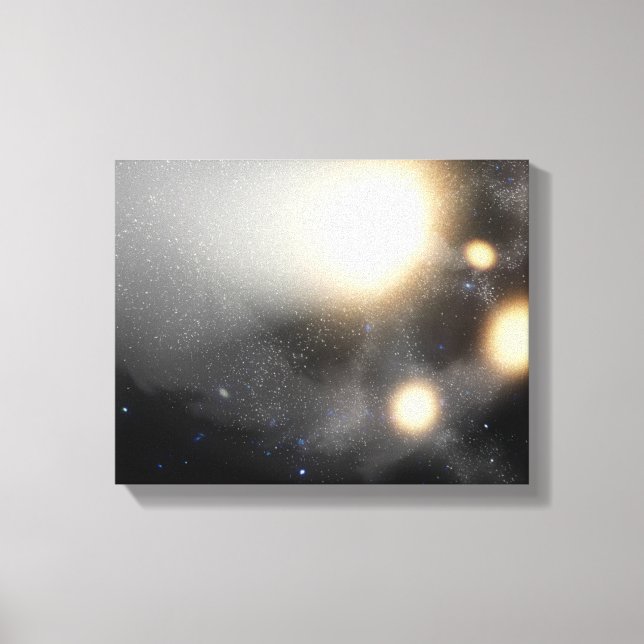 En krock av galaxer canvastryck (Framsida)