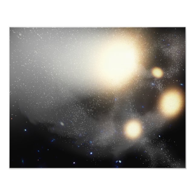 En krock av galaxer fototryck (Framsidan)