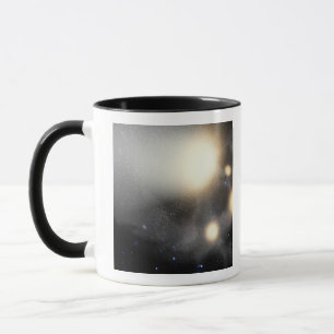 En krock av galaxer mugg