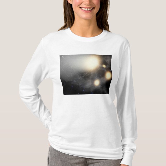 En krock av galaxer t shirt (Framsida)