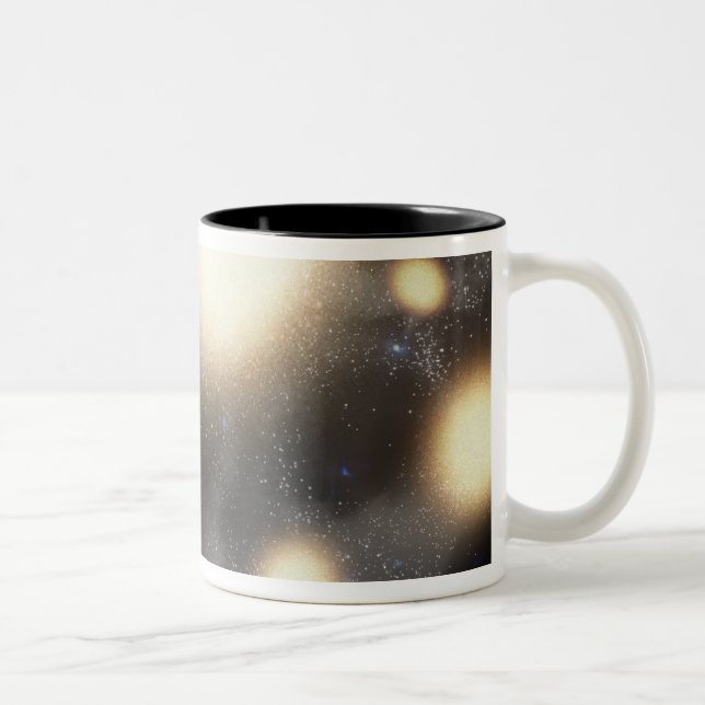 En krock av galaxer Två-Tonad mugg (Höger)