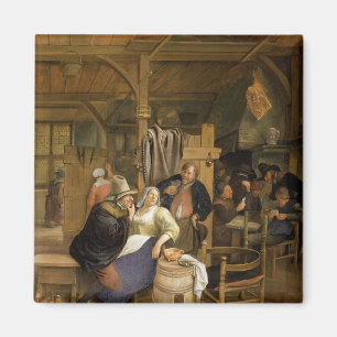 En kroginsida med kortspelare magnet