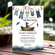 En Krok-bete Roligt Wood Little Fisherman Baby Sho