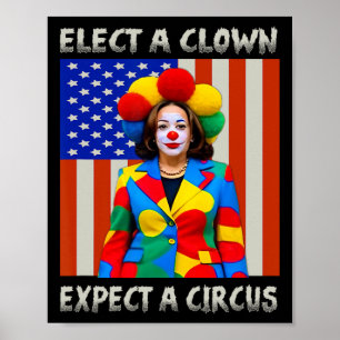 En krona förväntar sig en circus anti-kamala-harri poster