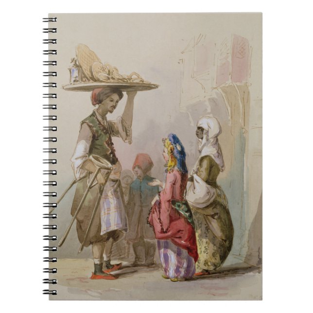 En krukasäljare, c.1855 anteckningsbok med spiral (Framsidan)