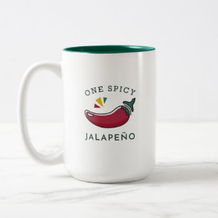 En kryddig Jalapeno Två-Tonar muggen Två-Tonad Mugg