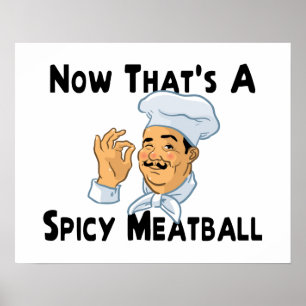 En kryddig Meatball Poster