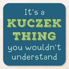 En Kuczek Sak Underlägg Papper Kvadrat