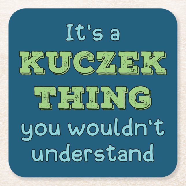 En Kuczek Sak Underlägg Papper Kvadrat (Framsidan)