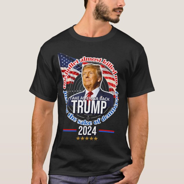 En kula dödade nästan mig bara för S T Shirt (Framsida)