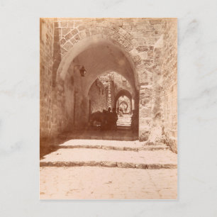 En kullstensalley i Jerusalem Vykort