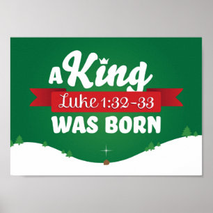 En kung var den födda julScriptureaffischen Poster