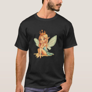 En kunglig älv med ett busigt leende för magisk t shirt