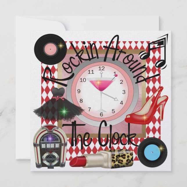 En kungligt rockande fest - SRF Inbjudningar (Framsida)